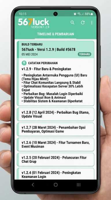 Riwayat Versi 567luck untuk Pengguna Android