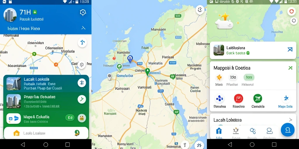 Tampilan antarmuka aplikasi Lacak Lokasi 71H yang interaktif dan user-friendly.