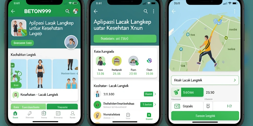 Tampilan intuitif dan fungsional dari aplikasi Lacak Langkah BETON999.