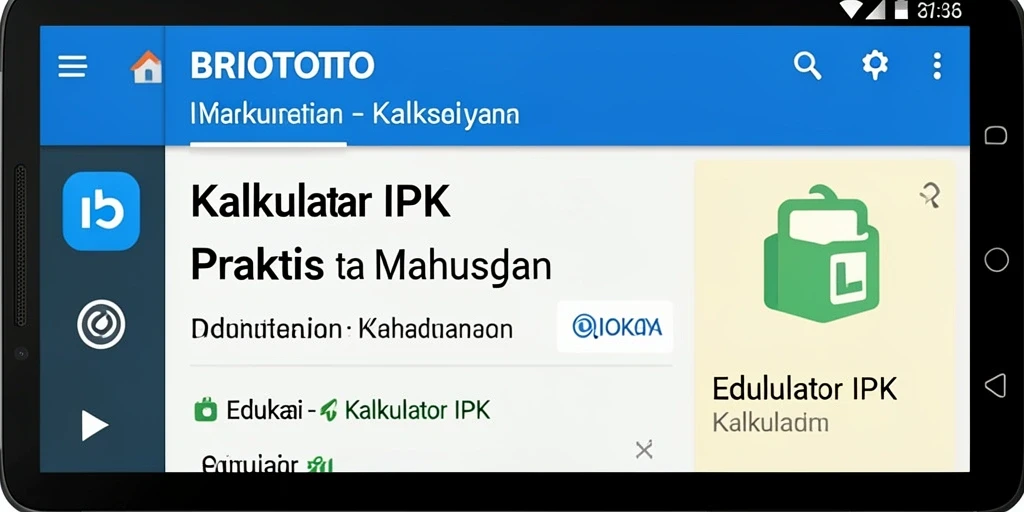 Antarmuka pengguna BRIOTOTO untuk Kalkulator IPK yang ramah pengguna.