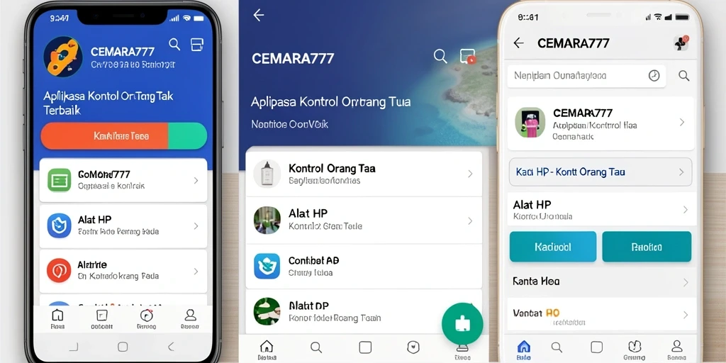 Tampilan antarmuka utama aplikasi Kontrol Orang Tua yang menarik dan fungsional.