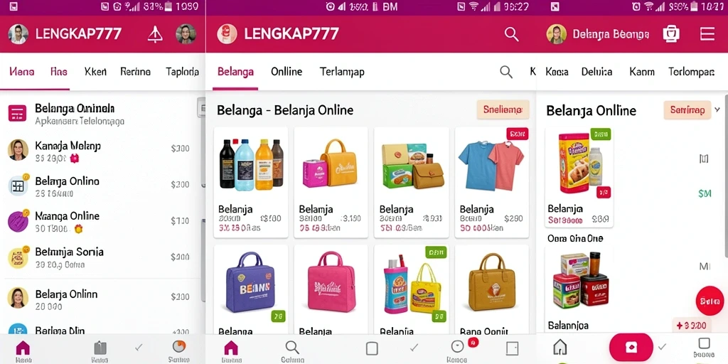 Tampilan antarmuka LENGKAP777 yang ramah pengguna untuk belanja online.