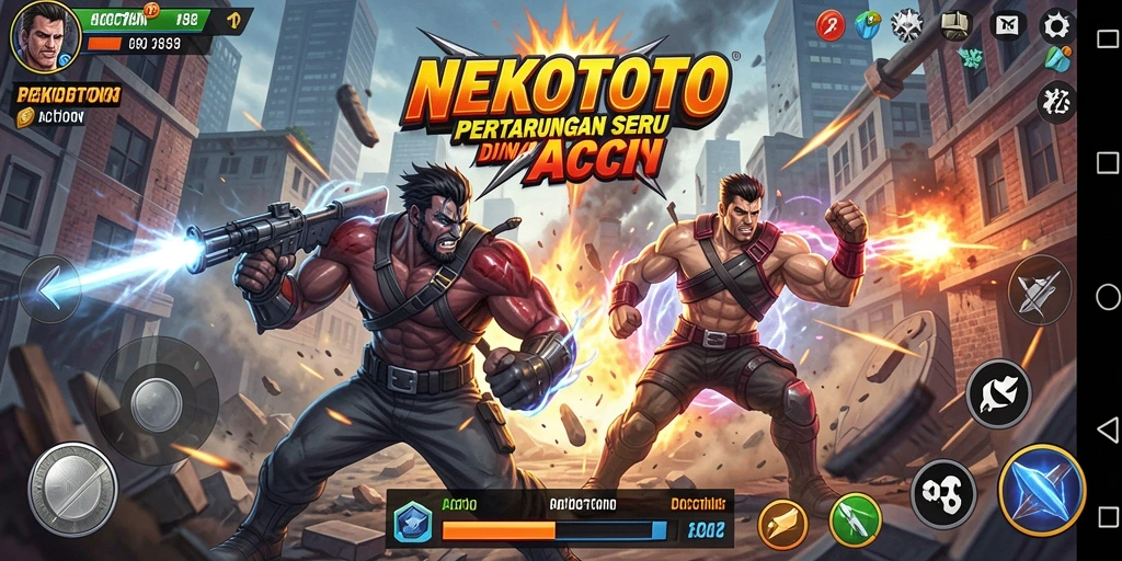 Tampilan antarmuka NEKOTOTO yang penuh aksi dan seru.