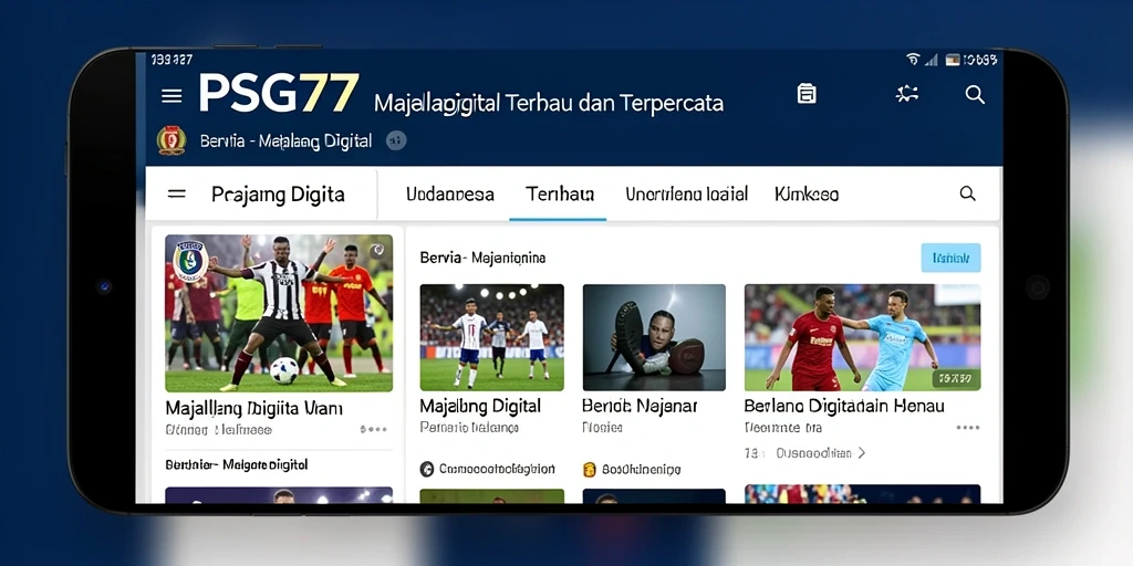 Tampilan antarmuka PSG77 yang modern dan mudah dinavigasi.