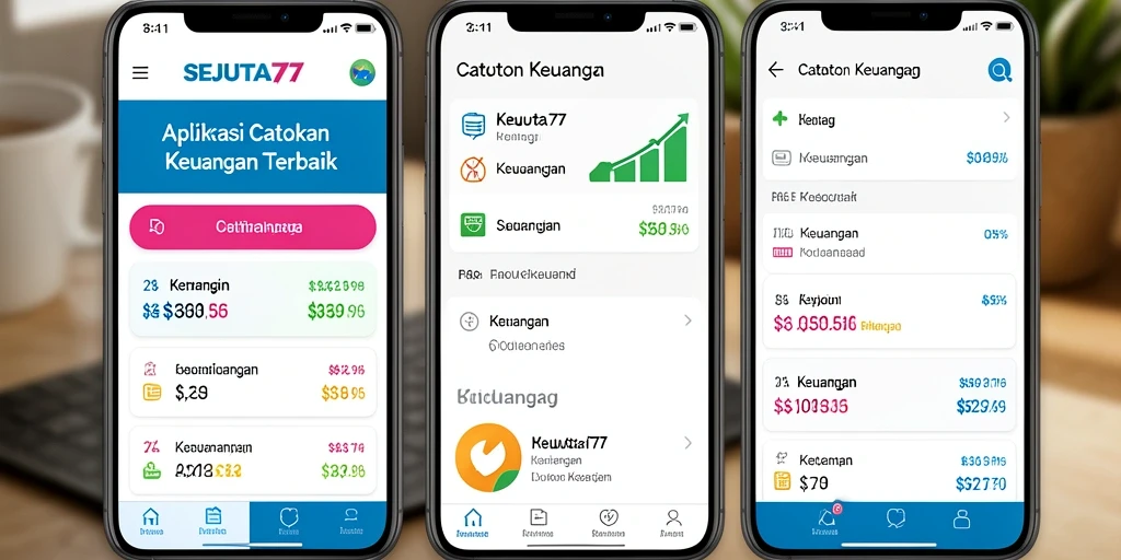 Antarmuka SEJUTA77 untuk pencatatan keuangan yang mudah.