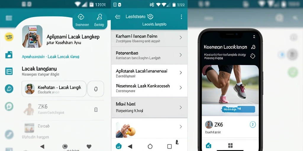 Antarmuka ZK6 menampilkan informasi langkah secara jelas dan menarik.